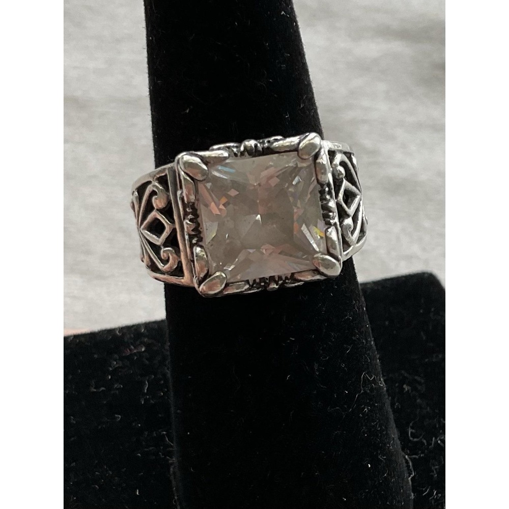 vintage Silpada ring Size 6.5 925 sterling silver Clear Tone Estate Jewelry - Picture 1 of 8